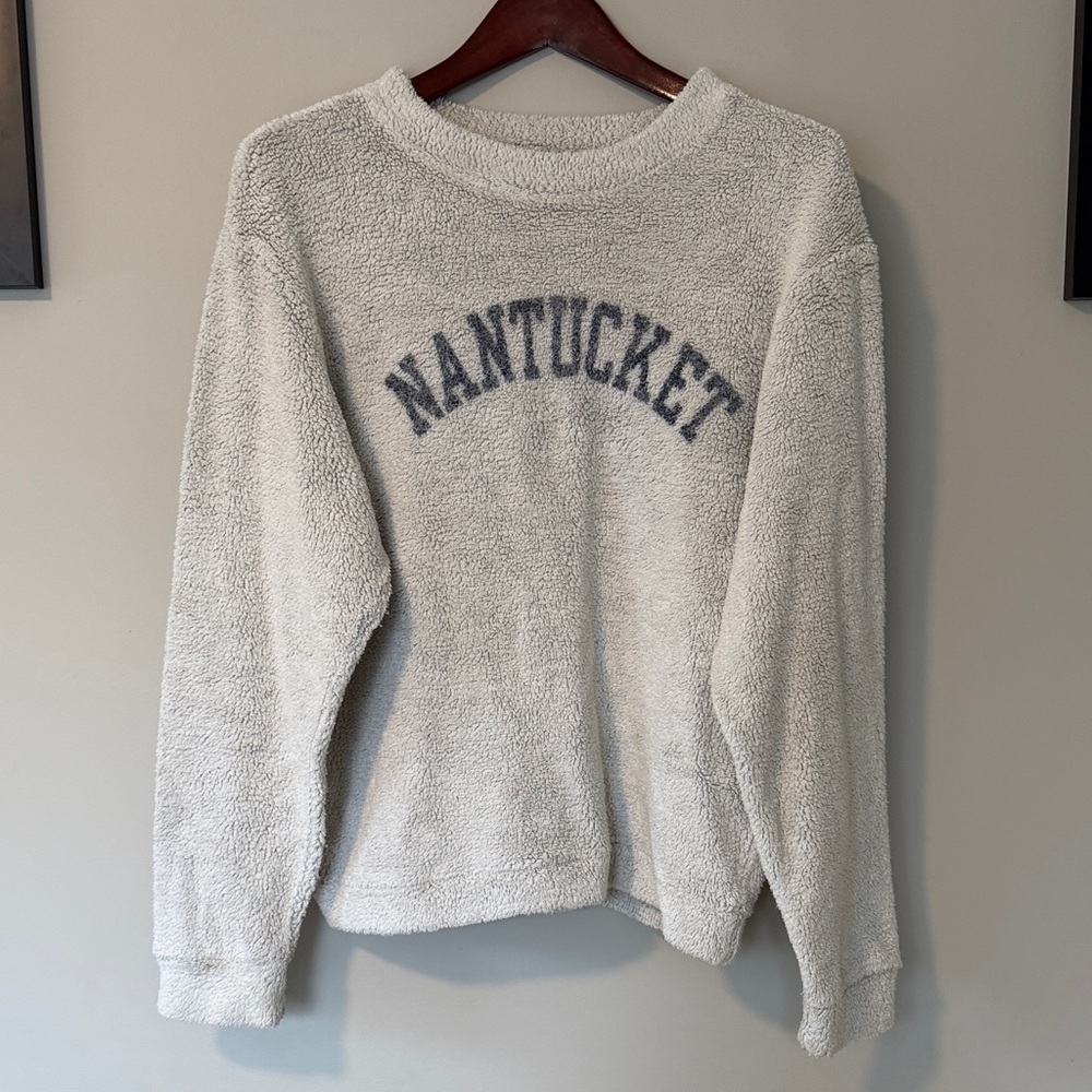 Nantucket Oversized Crewneck Sweater - Cream